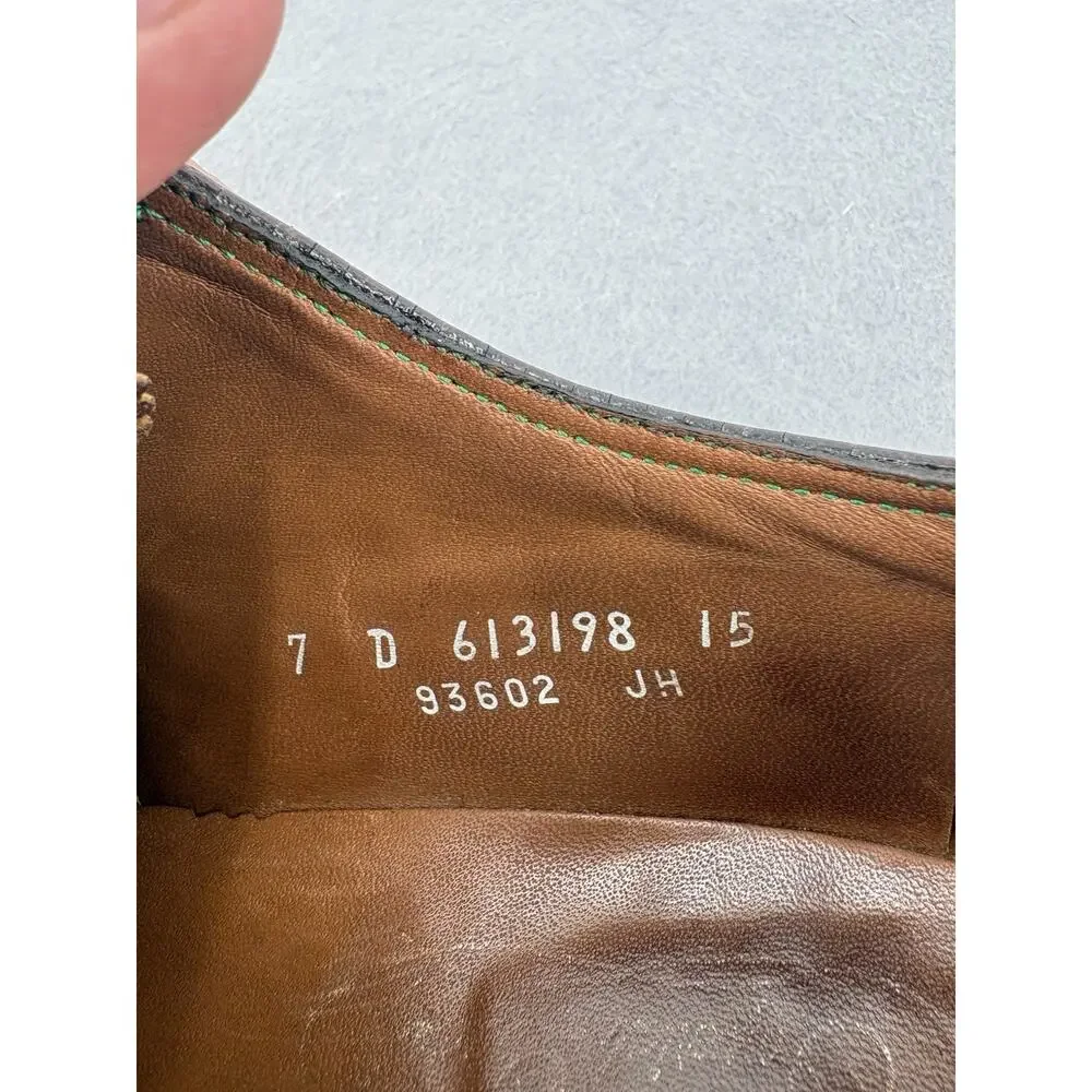Florsheim Imperial Shoes Mens 7 D Brown Kenmoor Longwing Leather 93602 Vintage